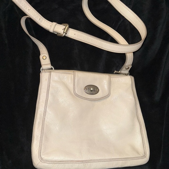Fossil Cream Crossbody Bag with Adjustable Strap - Picture 1 of 14